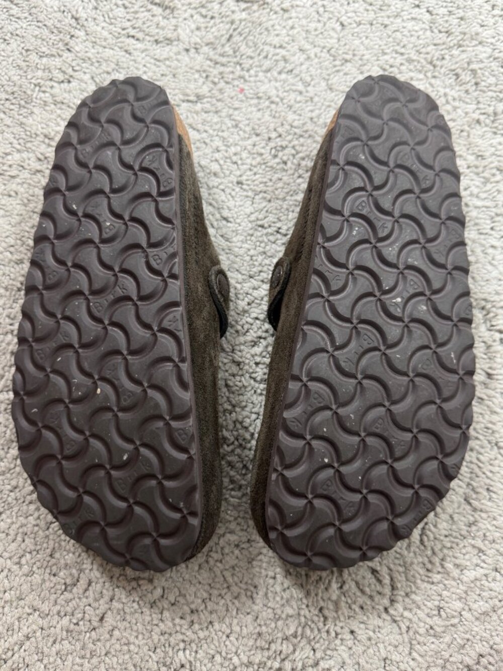 Birkenstock Boston Brown Suede Mules Sz 37 - Picture 9 of 11